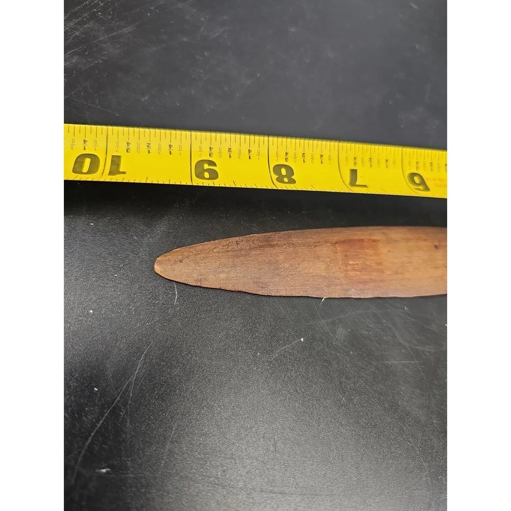 Signed Letter Opener Vintage Black Forest Switzerland Leaf Floral Wood Carved